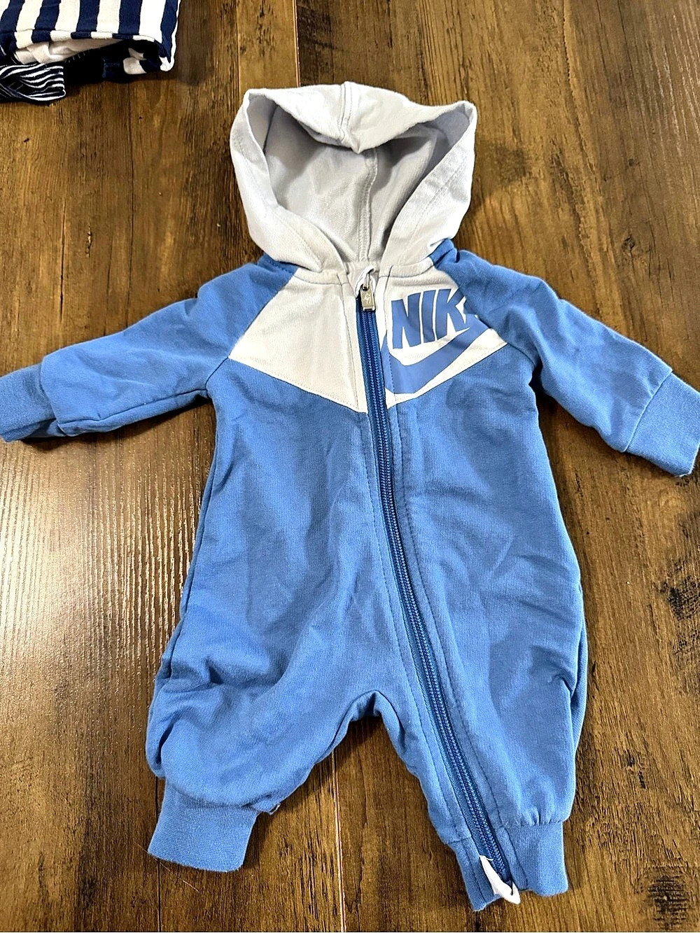 Nike Futura Full Zip Coverall Blue & White Newborn